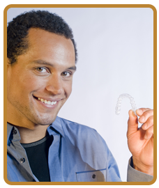 photo of man with invisalign appliance
